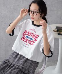 WEGO | WEGO/【24年春夏新作】リンガーグラフィックショートT(Tシャツ/カットソー)