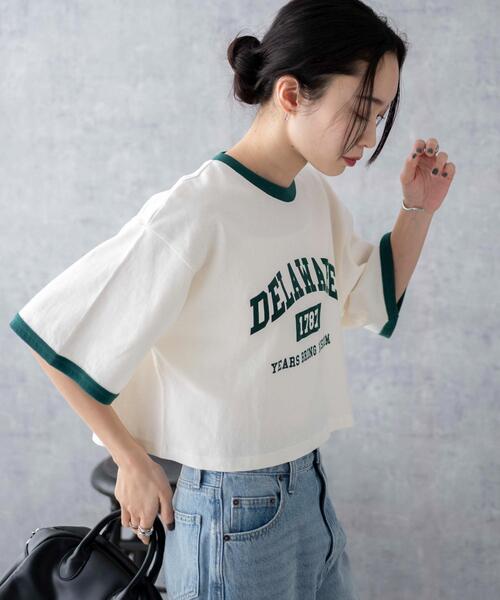 WEGO(ウィゴー)の「WEGO/リンガーグラフィックショートT(Tシャツ/カットソー・レディース・オフホワイト/ホワイト/その他2/その他1/その他3/レッド・SMALL/MEDIUM)」の18枚目の写真