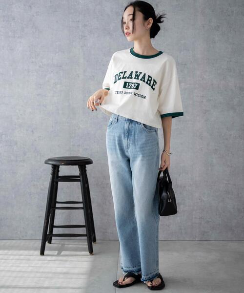 WEGO(ウィゴー)の「WEGO/リンガーグラフィックショートT(Tシャツ/カットソー・レディース・オフホワイト/ホワイト/その他2/その他1/その他3/レッド・SMALL/MEDIUM)」の17枚目の写真