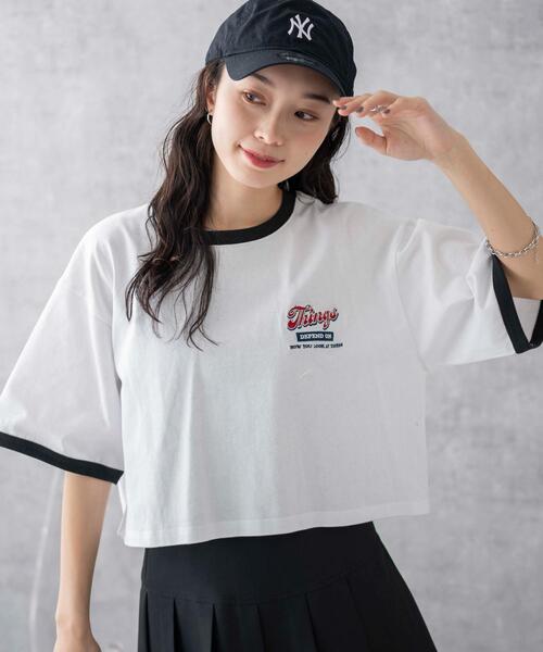 WEGO(ウィゴー)の「WEGO/リンガーグラフィックショートT(Tシャツ/カットソー・レディース・オフホワイト/ホワイト/その他2/その他1/その他3/レッド・SMALL/MEDIUM)」の15枚目の写真