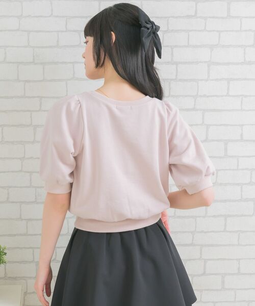 ems excite(エムズエキサイト)の「パールリボントレーナー(Tシャツ/カットソー・レディース・ピンク/ライトブルー/オフホワイト・FREE)」の9枚目の写真