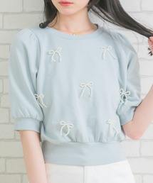 ems excite | パールリボントレーナー(Tシャツ/カットソー)