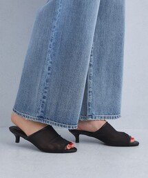 green label relaxing | ストレッチ チュール ミュール(4cmヒール)(サンダル)