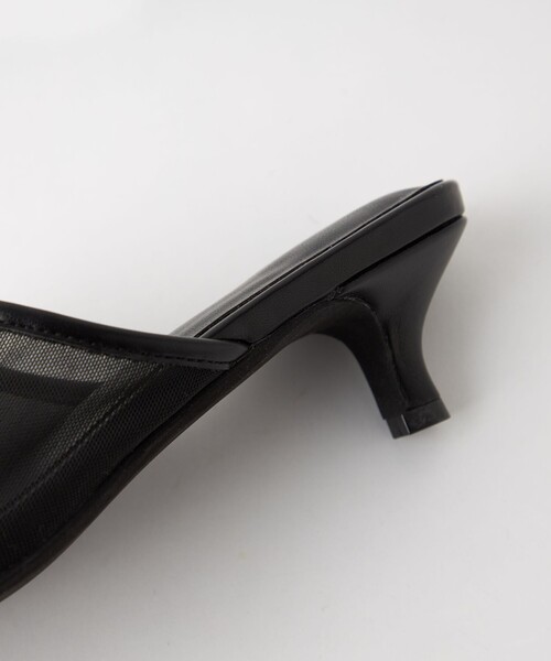 green label relaxing（グリーンレーベルリラクシング）の「ストレッチ チュール ミュール(4cmヒール)（サンダル・レディース・ブラック/ブラウン・S/L/M）」の19枚目の写真