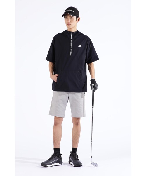 New Balance Golf(ニューバランスゴルフ)の「【new balance golf】ストレッチ 撥水 ハーフジップ プルオーバー フーディー (MENS SPORT)(ジャージ・メンズ・ブラック/ベージュ系その他・MEDIUM/LARGE/X-LARGE)」の4枚目の写真