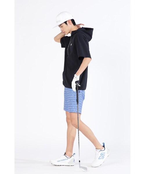New Balance Golf(ニューバランスゴルフ)の「【new balance golf】ストレッチ 撥水 ハーフジップ プルオーバー フーディー (MENS SPORT)(ジャージ・メンズ・ブラック/ベージュ系その他・MEDIUM/LARGE/X-LARGE)」の5枚目の写真