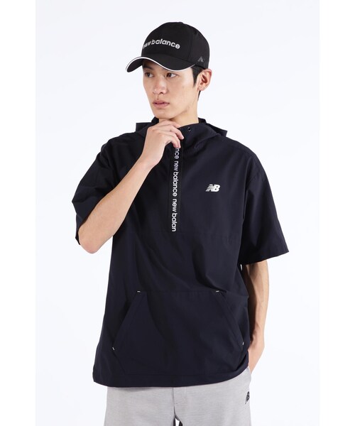 New Balance Golf(ニューバランスゴルフ)の「【new balance golf】ストレッチ 撥水 ハーフジップ プルオーバー フーディー (MENS SPORT)(ジャージ・メンズ・ブラック/ベージュ系その他・MEDIUM/LARGE/X-LARGE)」の2枚目の写真