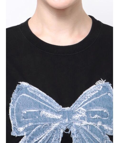 jouetie（ジュエティ）の「リボンモチーフＴシャツ（Tシャツ/カットソー・レディース・ブルー/ブラック/オフホワイト/ネイビー・MEDIUM）」の15枚目の写真