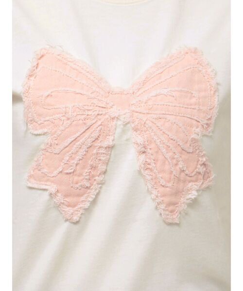 jouetie（ジュエティ）の「リボンモチーフＴシャツ（Tシャツ/カットソー・レディース・ブルー/ブラック/オフホワイト/ネイビー・MEDIUM）」の6枚目の写真