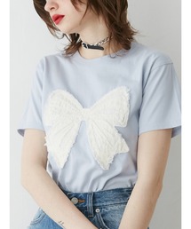 jouetie（ジュエティ）の「リボンモチーフＴシャツ（Tシャツ/カットソー）」