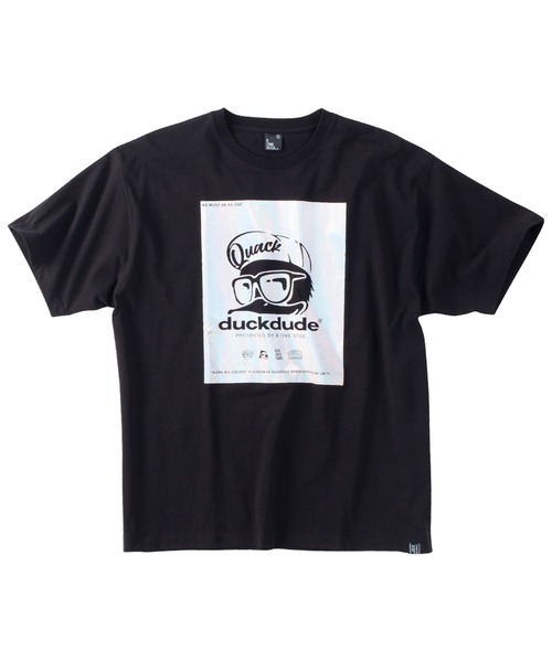 B ONE SOUL(ビーワンソウル)の「b-one-soul ビーワンソウル DUCK DUDEメタリック半袖Tシャツ 大きいサイズ ビッグシルエット オーバーサイズ(Tシャツ/カットソー・メンズ・ブラック/ホワイト・3L/4L/5L/6L)」の1枚目の写真