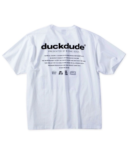 B ONE SOUL(ビーワンソウル)の「b-one-soul ビーワンソウル DUCK DUDEメタリック半袖Tシャツ 大きいサイズ ビッグシルエット オーバーサイズ(Tシャツ/カットソー・メンズ・ブラック/ホワイト・3L/4L/5L/6L)」の3枚目の写真
