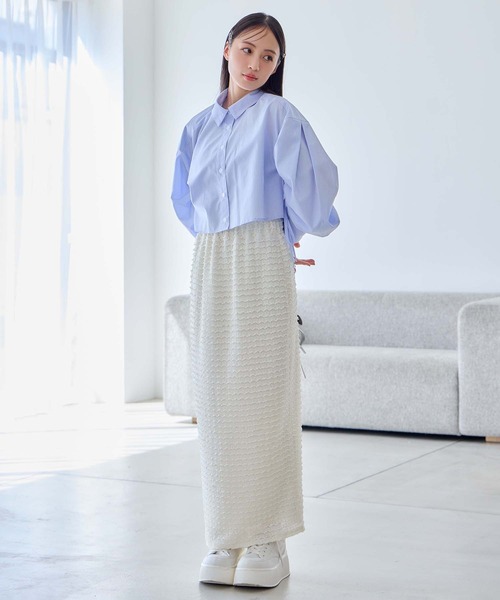 袖ドロストリボンシャツ（シャツ/ブラウス）｜one after another NICE