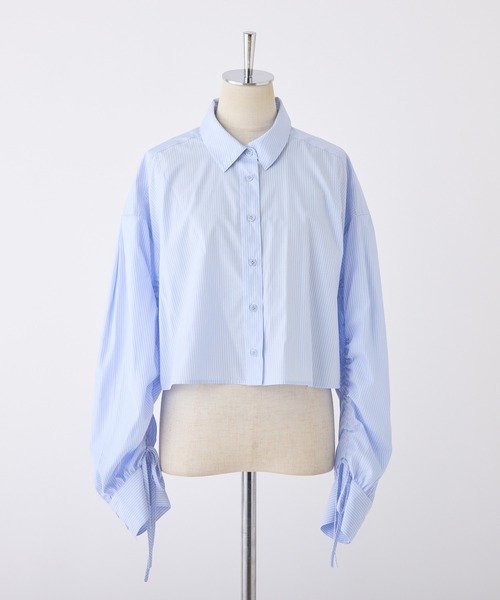 袖ドロストリボンシャツ（シャツ/ブラウス）｜one after another NICE