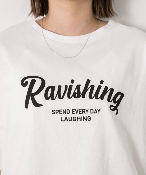 ad thie(アドティエ)の「クルーネック ロゴプリントTシャツ(Tシャツ/カットソー・レディース・ホワイト×ブラック/ホワイト×グリーン/ブラック/ブルー/チャコール・FREE)」の18枚目の写真