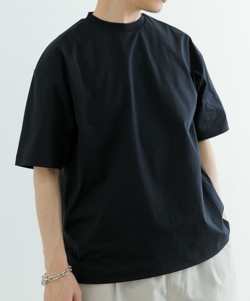ITEMS URBANRESEARCH（アイテムズ アーバンリサーチ）の「速乾×冷感 高機能天竺 Tシャツ（Tシャツ/カットソー・メンズ・ブラック/ベージュ/ホワイト・MEDIUM/LARGE）」の10枚目の写真