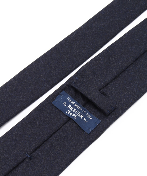 BREUER ネイビー BREUER: ウール ソリッド ネクタイ ソリッドネクタイ