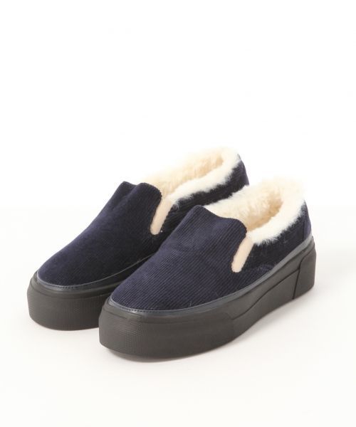 Heather（ヘザー）の「コーデュロイボアスリッポン　568917（スリッポン・レディース・ブラック/ネイビー/ブラウン・LARGE/MEDIUM）」の3枚目の写真