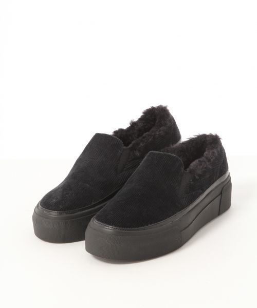 Heather（ヘザー）の「コーデュロイボアスリッポン　568917（スリッポン・レディース・ブラック/ネイビー/ブラウン・LARGE/MEDIUM）」の2枚目の写真