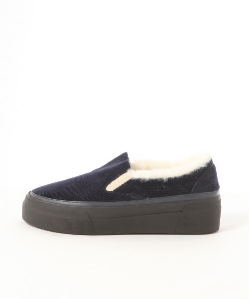 Heather（ヘザー）の「コーデュロイボアスリッポン　568917（スリッポン・レディース・ブラック/ネイビー/ブラウン・LARGE/MEDIUM）」の4枚目の写真