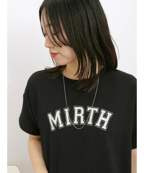 Samansa Mos2 blue(サマンサモスモスブルー)の「プリント入ポコポコTシャツ(Tシャツ/カットソー・レディース・オレンジ/オフホワイト/ブラック・F)」の19枚目の写真