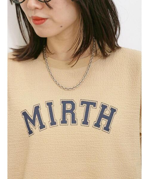 Samansa Mos2 blue(サマンサモスモスブルー)の「プリント入ポコポコTシャツ(Tシャツ/カットソー・レディース・オレンジ/オフホワイト/ブラック・F)」の17枚目の写真