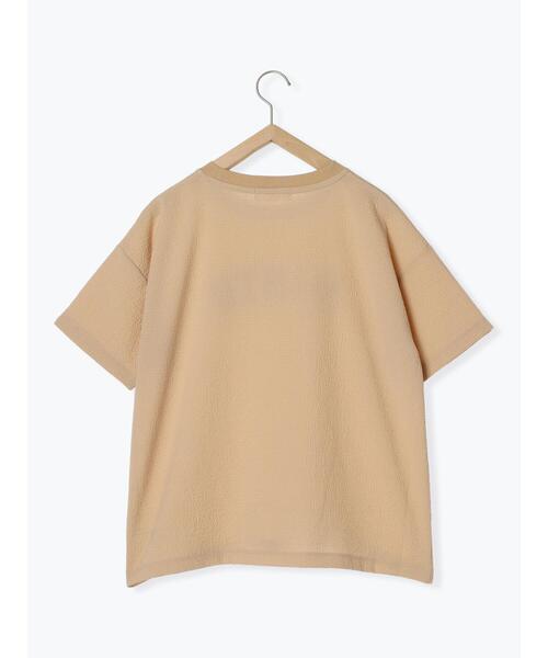 Samansa Mos2 blue(サマンサモスモスブルー)の「プリント入ポコポコTシャツ(Tシャツ/カットソー・レディース・オレンジ/オフホワイト/ブラック・F)」の7枚目の写真