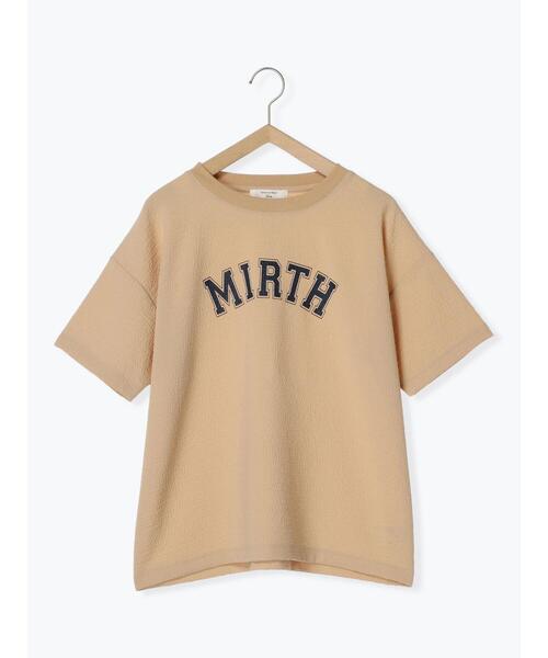 Samansa Mos2 blue(サマンサモスモスブルー)の「プリント入ポコポコTシャツ(Tシャツ/カットソー・レディース・オレンジ/オフホワイト/ブラック・F)」の4枚目の写真