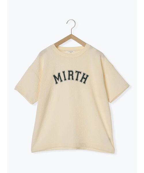 Samansa Mos2 blue(サマンサモスモスブルー)の「プリント入ポコポコTシャツ(Tシャツ/カットソー・レディース・オレンジ/オフホワイト/ブラック・F)」の5枚目の写真