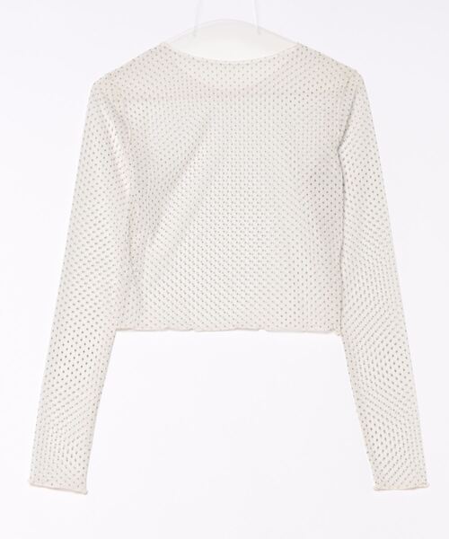 Enewd nina（エニュードニーナ）の「【ZOZO限定】ドット シアー トップス シースルー カットソー（Tシャツ/カットソー・レディース・ホワイト/ブラック・FREE）」の3枚目の写真