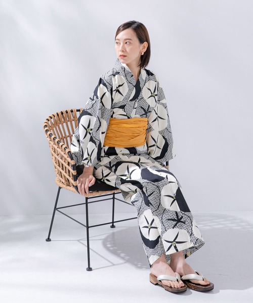 SENSE OF PLACE by URBAN RESEARCH（センスオブプレイスバイアーバンリサーチ）の「浴衣2点セットB(変織紅梅)（浴衣・レディース・ホワイト系その他/グリーン系その他/その他2/その他1・ONE）」の2枚目の写真