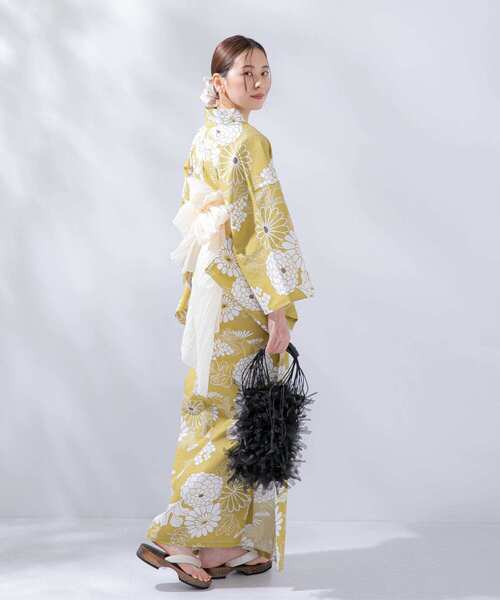 SENSE OF PLACE by URBAN RESEARCH（センスオブプレイスバイアーバンリサーチ）の「浴衣2点セットB(変織紅梅)（浴衣・レディース・ホワイト系その他/グリーン系その他/その他2/その他1・ONE）」の3枚目の写真