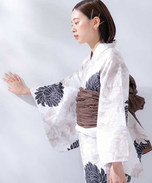 SENSE OF PLACE by URBAN RESEARCH（センスオブプレイスバイアーバンリサーチ）の「浴衣2点セットB(変織紅梅)（浴衣・レディース・ホワイト系その他/グリーン系その他/その他2/その他1・ONE）」の8枚目の写真