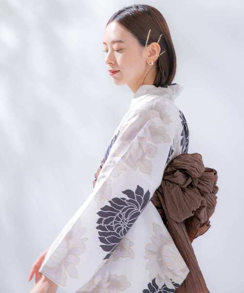 SENSE OF PLACE by URBAN RESEARCH（センスオブプレイスバイアーバンリサーチ）の「浴衣2点セットB(変織紅梅)（浴衣・レディース・ホワイト系その他/グリーン系その他/その他2/その他1・ONE）」の9枚目の写真