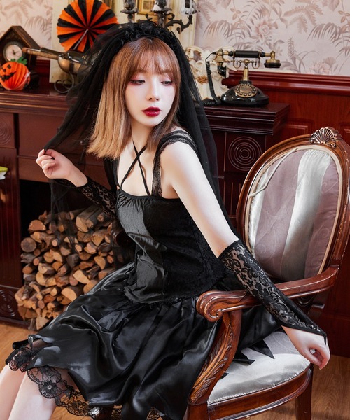Brightlele(ブライトララ)の「「 セクシー花嫁 」 ハロウィン コスプレ 仮装 花嫁 花嫁ゾンビ 大人 女性 可愛い ハロウィンコスプレ(コスチューム/パーティーグッズ・レディース・ホワイト/ブラック・MEDIUM/LARGE/X-LARGE)」の7枚目の写真