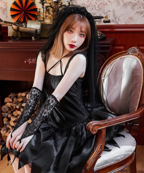 Brightlele(ブライトララ)の「「 セクシー花嫁 」 ハロウィン コスプレ 仮装 花嫁 花嫁ゾンビ 大人 女性 可愛い ハロウィンコスプレ(コスチューム/パーティーグッズ・レディース・ホワイト/ブラック・MEDIUM/LARGE/X-LARGE)」の8枚目の写真
