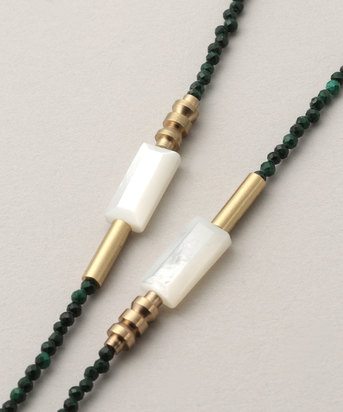 IRIS47(イリスフォーセブン)の「【IRIS47/イリスフォーセブン】MALACITE GLASS CHAIN NECKLACE BO110(ネックレス・レディース・グリーン・FREE)」の3枚目の写真