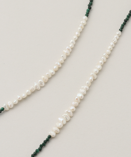 IRIS47(イリスフォーセブン)の「【IRIS47/イリスフォーセブン】MALACITE GLASS CHAIN NECKLACE BO110(ネックレス・レディース・グリーン・FREE)」の4枚目の写真