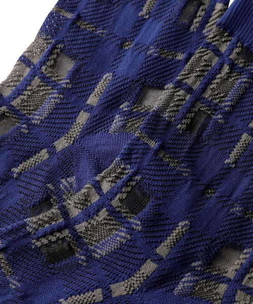 ZUCCa（ズッカ）の「シースルーチェックソックス / S（ソックス/靴下・レディース・ブルー/ブラック/ライトパープル・M size）」の5枚目の写真