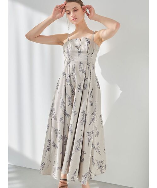 MERCURYDUO（マーキュリーデュオ）の「リネンライクバックレースアップキャミワンピース（ワンピース・レディース・ベージュ/ブルー・MEDIUM/SMALL）」の8枚目の写真