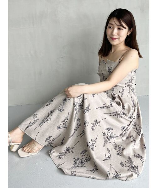 MERCURYDUO（マーキュリーデュオ）の「リネンライクバックレースアップキャミワンピース（ワンピース・レディース・ベージュ/ブルー・MEDIUM/SMALL）」の22枚目の写真