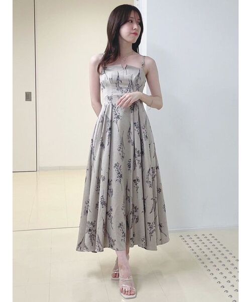 リネンライクバックレースアップキャミワンピース（ワンピース