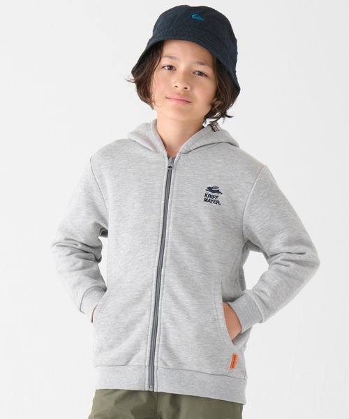 KRIFF MAYER Kid's Collection（クリフメイヤーキッズコレクション）の「【裏毛】刺繍パーカー（パーカー・キッズ・グレー/グリーン/ワインレッド/ブラウン/ネイビー・170/160/150/140/130/120）」の2枚目の写真
