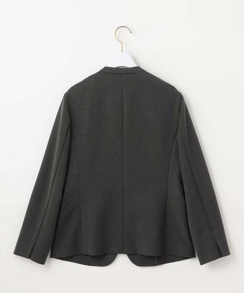 ANY SIS(エニィスィス)の「【セットアップ対応】ビューティーツイルストレッチ ジャケット(ノーカラージャケット・レディース・黄土色系/グレー系・1/2/3)」の7枚目の写真