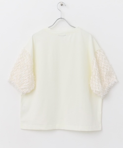 ITEMS URBANRESEARCH(アイテムズ アーバンリサーチ)の「フェザーフリンジドッキングプルオーバー(Tシャツ/カットソー・レディース・ブラック/オフホワイト・FREE)」の14枚目の写真