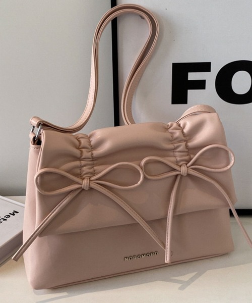 ANOTHER S（アナザーエス）の「2WAYダブルリボン結びトートバッグ（ショルダーバッグ・レディース・ブラック/シルバー/ピンク/アイボリー・FREE）」の3枚目の写真