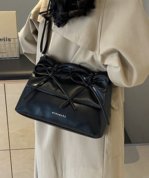 ANOTHER S（アナザーエス）の「2WAYダブルリボン結びトートバッグ（ショルダーバッグ・レディース・ブラック/シルバー/ピンク/アイボリー・FREE）」の8枚目の写真