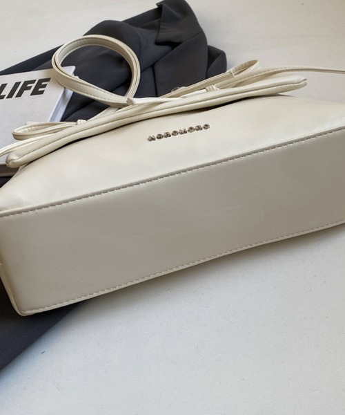 ANOTHER S（アナザーエス）の「2WAYダブルリボン結びトートバッグ（ショルダーバッグ・レディース・ブラック/シルバー/ピンク/アイボリー・FREE）」の21枚目の写真