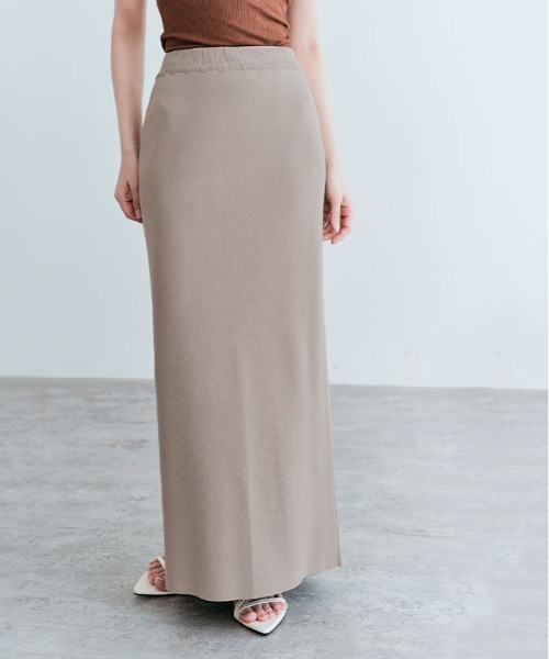kirakiraShop（キラキラショップ）の「ストレッチ タイト ロング スカート（スカート・レディース・ミント/ブラック/ライトベージュ/グレー/モカ・M/L）」の3枚目の写真