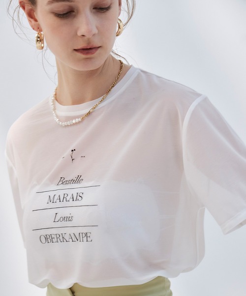 セール】ビッグシアーTシャツ（Tシャツ/カットソー）｜eimy